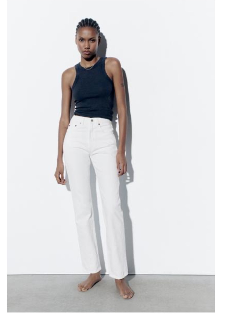 Zara TRF High Waist Straight Jeans